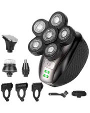 VYSN 5-in-1 Electric Razor For Bald Men Rechargeable Cordless Head Beard Trimmer Shaver Kit
