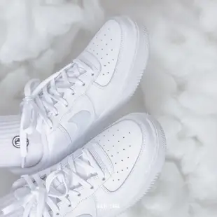 NIKE AIR FORCE 1 GS 全白 珍珠白 寶寶藍 光澤 貝殼光 AF1 大童鞋 女鞋【CT3839-106】