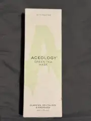 Aceology Green Tea mask 2.19 fl oz Clarifies, Soothes, & Tightens NIB Retail $69
