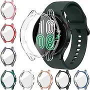 Watch Case with Screen Protector Compatible with Samsung Galaxy Watch 5 Pro 45mm / Watch 5 40/44mm / Watch 4 Classic 42/46mm / Watch 4 40/44mm Scratch Resistan