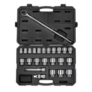 3/4 Inch Drive 12-Point Socket and Ratchet Set with Case, 24-Piece (3/4-2 in.)
