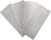 Tuperoymse 4Pcs Diamond Sharpening Stones,with Non-Slip Mat, 400/600/1000/1200 Grit, Whetstone Honeycomb for Kitchen Sharpening