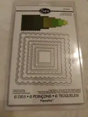 Sizzix Framelits Ellison Square Scallop #657566 ~ 6 Dies ~ NEW