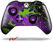 Halftone Splatter Green Purple Skin for XBOX One Controller