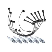 Bosch 6 Spark Plugs+Lead Kit for Toyota Landcruiser FZJ105R 75R 78R 79R 4.5L I6