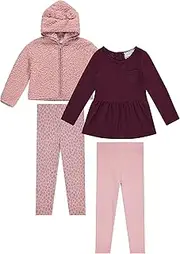 [BTween] Infant & Toddler Girls 4-Pack Wardrobe: Adorable & Cozy Styles in Sizes 12M-4T!