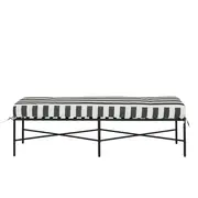 [Florabelle Living] Sheffield Bench Outdoor Iron B/W Stripe Cushion