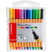 Stabilo Point 88 Mini Fineliners 0.4mm Assorted 12 Pack