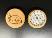 kirby double side engraving wood kitchen herb grinder Custom Christmas gift