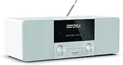TechniSat DIGITRADIO 4 - Stereo DAB Radio (DAB+, FM, Bluetooth Audio Streaming (Reception), Headphone Jack, AUX Input, Radio Alarm Clock, OLED Display, 20 Watt RMS, Elac Speaker) White