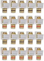 Mellisso Speaker Post Snap-in Banana Jack - White, 20Pcs