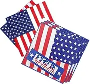 40 Pcs 4th of July American Flag Patriotic Paper Napkins Party Supplies Disposable USA Stars and Strips Red White and Blue Napkins