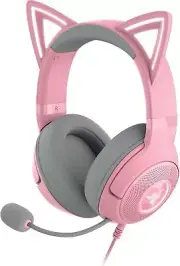 Razer Kraken Kitty V2 USB Wired Headset - Stream Reactive Lighting - Quartz Pink