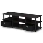 Furinno Econ Wood TV Entertainment Center for TV up to 43" in Espresso/Black