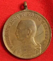 Original WWI German Saxon Friedrich August K.S. Militar -Vereins LIEBSTADT Medal
