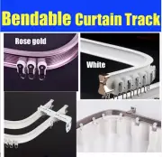 Bendable Flexible Bay Window Aluminium Curtain Track Rail Wall Ceiling Mount