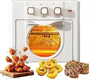 Household Multi-Function Oven, 18L Large-Capacity Compact Electric Air Fryer Oven with Temperature Control & Timer, 360° Hot Air Circulation, Air Fryer Toaster Oven Combo with Baking Tray