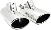 One Pair Silver Exhaust Tip Muffler Tip Compatible For Benz W220 S Class S320 S350 S500 S600 Rear Diffuser End Nozzles