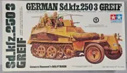 Tamiya German Sd.kfz.250/3 Greif # MM2134A with Figures of Rommel and Soldiers