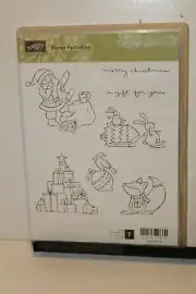 e STAMPIN UP RETIRED STAMPS FOREST FESTIVITIES 7 PC NUM