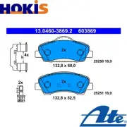 BRAKE PAD SET DISC BRAKE 13.0460-3869.2 FOR PEUGEOT 308/Hatchback/Van/SW/II 1.5L