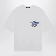 [Dsquared2] White Cotton T-shirt With Logo XL White