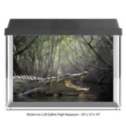 Open Mouth Gator Polyester Fish Tank Glass Back Drop Aquarium Background New