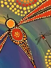 Aboriginal Print by Jen Bailey (Kamilori Tribe) 'Dragonfly'