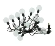 15-Globe String Lights For Indoor & Outdoor 7.4Ft - Clear- 3 Pack