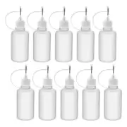 10Pcs 30Ml Plastic Squeezable Tip Applicator Bottle Refillable Dropper1562