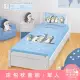【享夢城堡】單人床包枕套二件組3.5x6.2-貓福珊迪mofusand 鯊魚變裝秀-藍