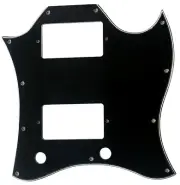 Custom For US Gibson SG Standard Style Guitar Pickguard,3 Ply Black