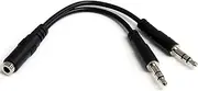 StarTech.com MUYHSFMM 3.5mm 4 Position to 2X 3 Position 3.5mm Headset Splitter Adapter - F/M