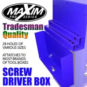 MAXIM Blue Screwdriver Box File Hanging Lockable Storage