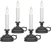 [Xodus Innovations] VC1820A 4 Battery Operated Vintage Filament LED Flameless Window Candles with Dusk to Dawn Timer and 3 Flame Settings