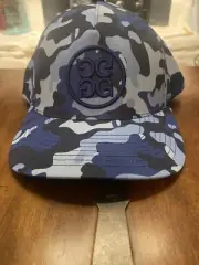 Discontinued 2024 G/Fore Golf Flexfit 110 Adjustable Hat, New W/Tags,Blue Camo