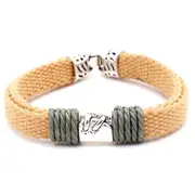 Silver & Rope Union Bracelet