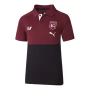 2025 QLD Maroons Team Polo - Queensland - Black - Youth Kids