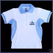 NRL CRONULLA SHARKS Polo Shirt Wave (XL) 97cm Ladies 12 / Kids 11c -NEW w/tags!