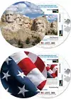 Bundle of 2 Puzzle A-Round Puzzles - Mount Rushmore and The American Flag