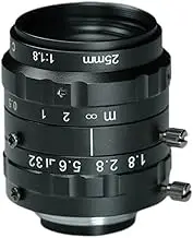 HD 4K 10MP CCTV Lens C-Mount 25MM Format 2/3 Inch Aperture F1.8 to F32 for Surveillance Security Cameras