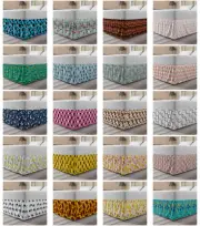 Ambesonne Butterfly Bedskirt Elastic Wrap Around Skirt Gathered Design