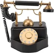 Retro Dial Phone, Vintage Telephone Decor, Antique Iron Art Sculpture, Nostalgic Home Cafe Bar Decor, Unique Dial Design