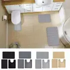 3Pcs/Set Dry Fast Bathroom Floor Mat Machine Washable Soft Rugs For Home Floor