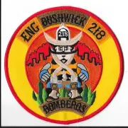 New York Fire Department (FDNY) Engine 218 Bushwick Bomberos Patch V1