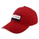 TOMMY HILFIGER- 經典字母繡線旗標女款棒球帽(深紅色)