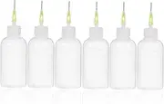 GANAZONO 6Pcs Precision Tip Glue Applicator Bottles Squeeze Bottles for Accurate Glue Dispensing for DIY Projects and Hard to Reach Areas