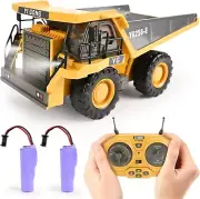 Interactive 9 Channel RC Dump Truck - Engaging Birthday Gift for Young Builders