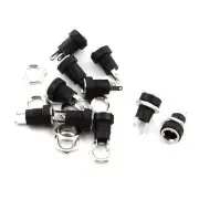 10pcs Vertical Panel Mount 2.1x5.5mm DC Power Jacks Connectors Socket
