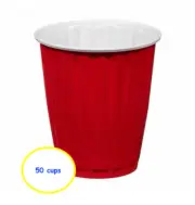 50 American Large 523 ml Red Party Cups Beer Schooner Frat Keg Pong Plastic USA